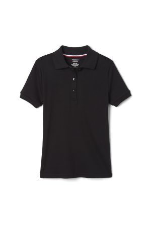 Short Sleeve Fitted Interlock Polo with Picot Collar (Feminine Fit)