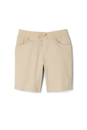 Pull-On Stretch Twill Short with Knit Waistband - FINAL SALE